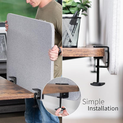 VIVO Clamp-on Privacy Panels 60 x 24 inch, 24 x 24 inch, Sound Absorbing - Image 8