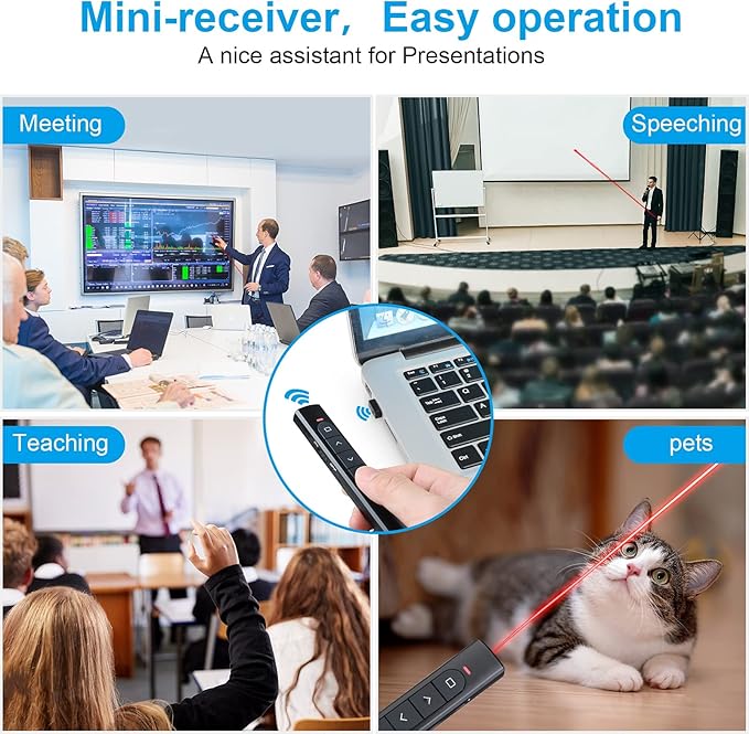 （4 Units） Wireless Presenter Remote, Presentation Clicker - Image 6