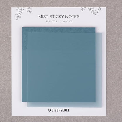 DiverseBee 50 Sheets Pastel Transparent Sticky Notes, 3x3” Clear Sticky Tabs - Image 7