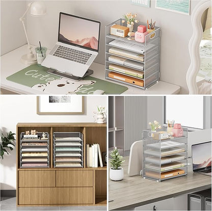 Subekyu 6 Tier Paper Organizer for Desk - Image 4