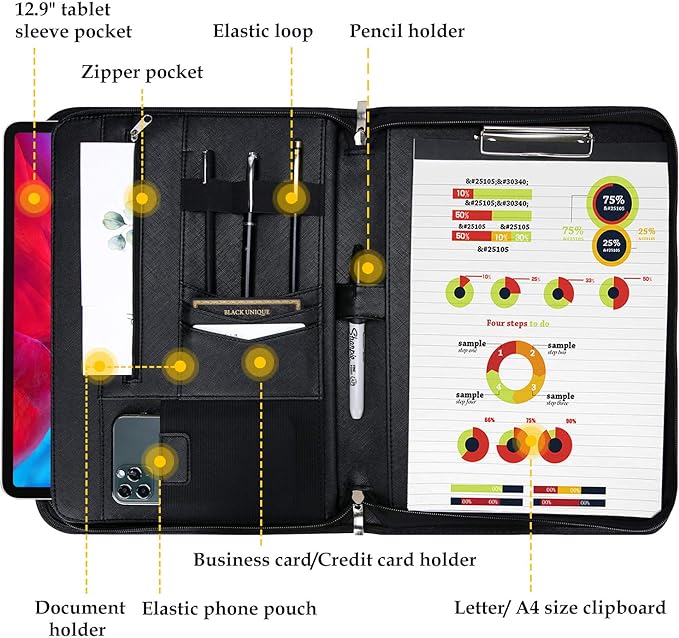 ProCase Portfolio Business Padfolio Folder - Image 3
