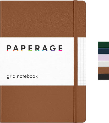 PAPERAGE Graph Paper Journal Notebook, 160 Pages, Medium 5.6 in x 8 in by PAPERAGE