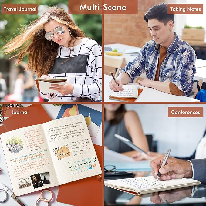 feela 8 Pack Soft Cover Journal Bulk, Notebooks College Ruled - Image 6