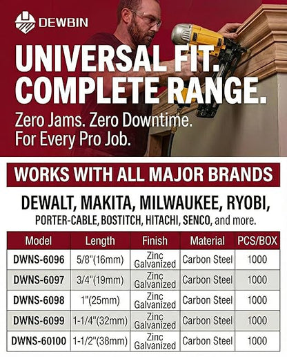DEWBIN 18 Gauge Narrow Crown Staples, 1000 Cts 1-1/4-Inch 18GA Heavy Duty - Image 4