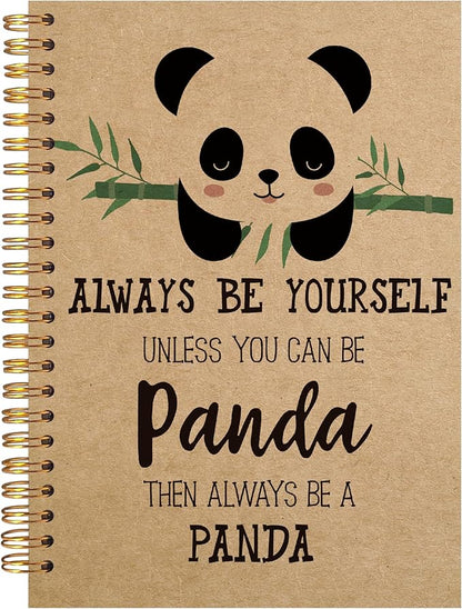 VNWEK Cute Panda Always Be Yourself Unless You Can Be a Panda Spiral Notebook by VNWEK
