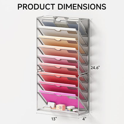Lavatino 10-Tier Hanging Wall File Folders Organizer - Image 4