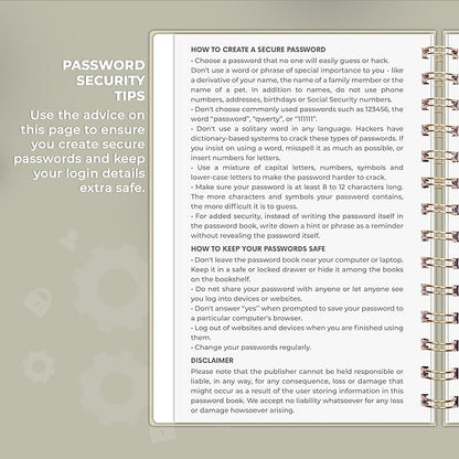 Clever Fox Password Book Spiral – Internet Address & Password Organizer - Image 5