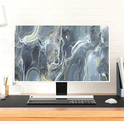 Baocicco Gray Gold Marble Waterproof 80 Inch TV Dust Cover Anti-Static - Image 4