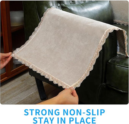 MINJIATEX Couch arm Covers, Non-Slip lace Sofa arm Covers Set of 2 Washable - Image 4