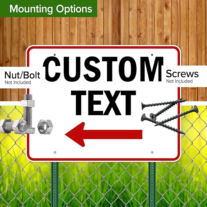 Custom Arrow, Custom Directional Sign, Left Arrow, 36x48 Inches, Rust Free - Image 5
