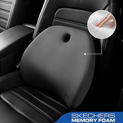 Skechers Lumbar Support Pillow for Office Chair, Memory Foam Lumbar Pillow - Image 2