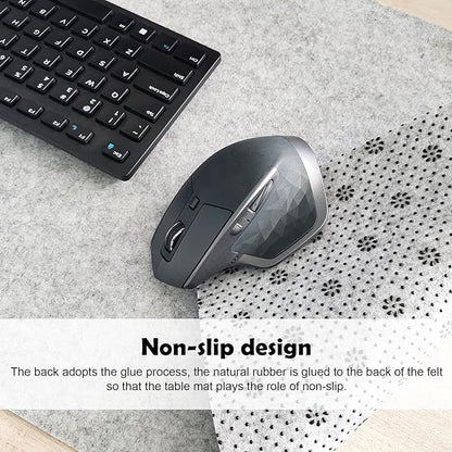 Large Felt Desk Mat, 39.4''x19.69'' Non-Slip Desk Pad Protector, Keyboard Mat - Image 3
