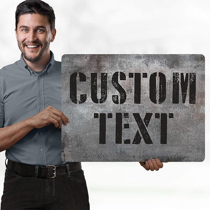 Custom Sign, Custom Street Sign, 11 Font Colors, 13 Font Styles, 4 Hole Options - Image 2