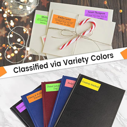 THEBLUETOUCH 1" x 2-5/8" Neon Labels – 750 pcs Printable Labels Stickers - Image 7