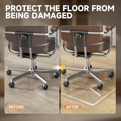 59“ x 47” Beveled Edge Glass Chair Mat - Image 6