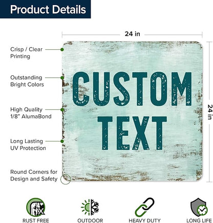 Custom Sign, Custom Street Sign, 11 Font Colors, 13 Font Styles, 4 Hole Options - Image 6