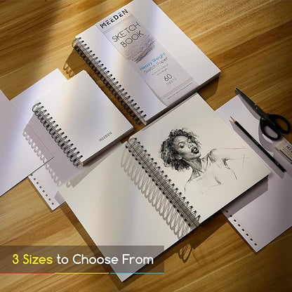 MEEDEN 8"x10" Sketchbook Paper Pad: 122lb/180gsm Spiral Bound Art Sketch Book - Image 8