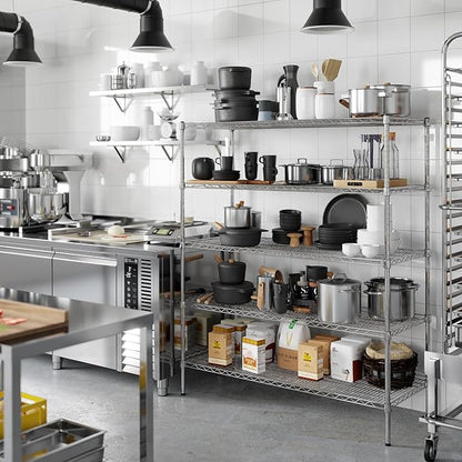 Regal Altair 21" Deep x 54" Wide x 64" Height Wire Shelving Kit | 5-Tier | NSF - Image 6
