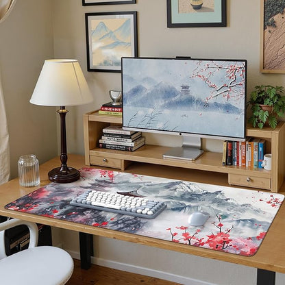 iCasso Desk Protector Mat, Large Japanese Mouse Pad, Stable Rubber Base Mousepad - Image 7