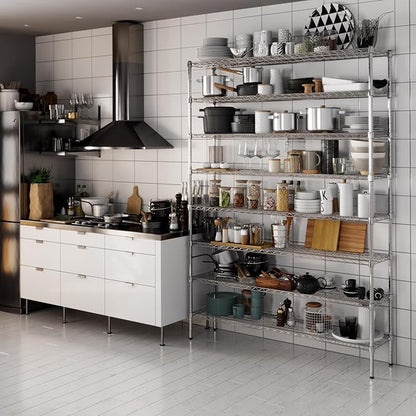 Regal Altair 14" Deep x 60" Wide x 86" Height Wire Shelving Kit | 8-Tier | NSF - Image 2