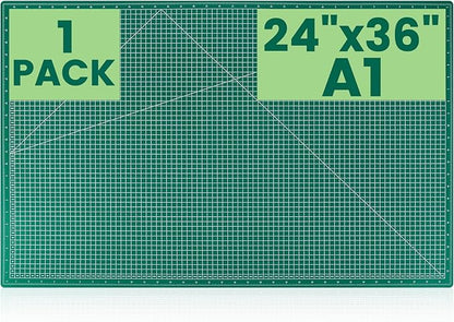 CLOYAN Large Cutting Mat 24"x36", 1 Pack Double-Sided 5-Ply Self Healing Sewing by CLOYAN
