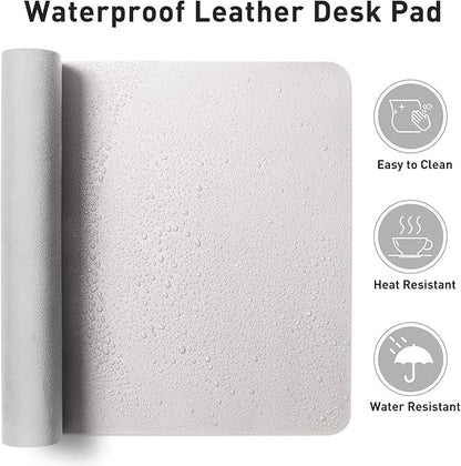 Aothia Faux Leather Desk Mat – Large Mouse Pad, Non-Slip PU Leather Blotter - Image 8