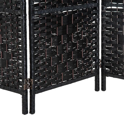 HOMCOM Room Divider, 3 Panel Folding Privacy Screen, 6FT Tall Portable Wicker - Image 9