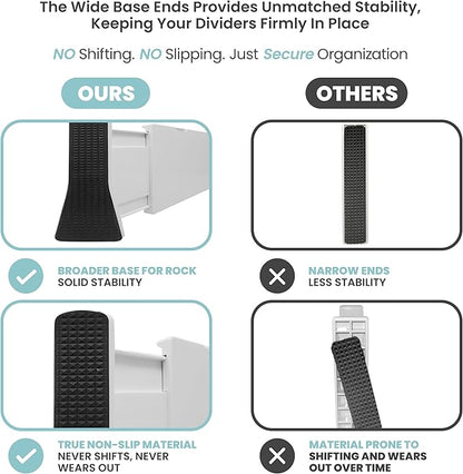 RAPTUROUS Adjustable Drawer Dividers, Expandable 13.35-22", Non-Slip - Image 3