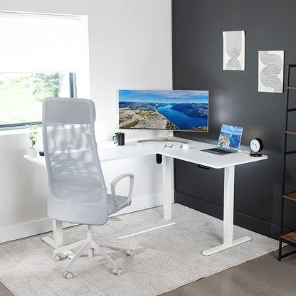 VIVO Electric Corner 63 x 55 inch L-Shaped Standing Desk, Memory Height - Image 7