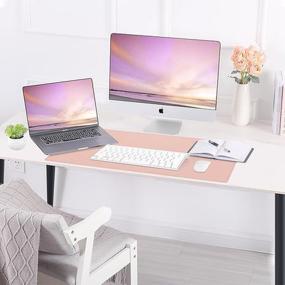 AFIING Dual-Sided Desk Pad, Natural Cork & PU Leather, Desk Mat Protector - Image 7