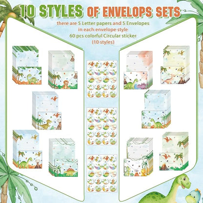 TaoBary 160 Pcs Stationery Paper Set 50 Double Sided Stationery Papers - Image 3