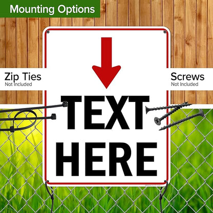 Custom Arrow, Custom Directional Sign, Arrow Down Sign, 24x30 Inches, 55 mil - Image 5