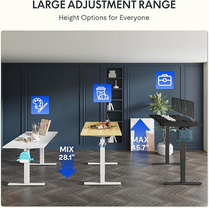 FLEXISPOT One-Piece Electric Standing Desk, 48 x 30 Inches Adjustable Desk - Image 3