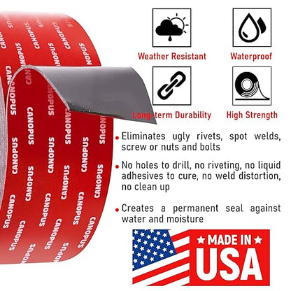 CANOPUS Double Sided Tape, 5952 Heavy Duty Mounting Tape, Strong Bond & - Image 2