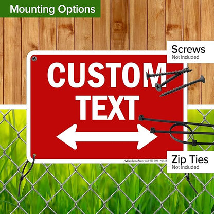 Custom Arrow, Custom Directional Sign, Two way Arrow, 7x10 Inches, Rust Free - Image 5