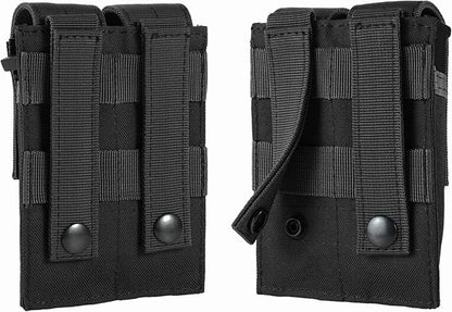 Tactical Single/Double Pistol Mag Pouch Outdoor Molle Open-Top Magazine Pouch - Image 3
