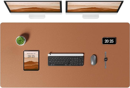 Aothia Leather Desk Pad Protector, Office Desk Mat, Large Mouse Pad, Laptop by AothiaSimpleNaturalUnique