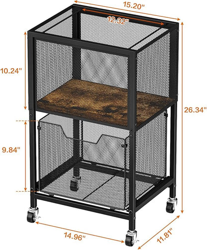 Tiaoheka Rolling File Cart, Mobile File Cabinet - Image 2