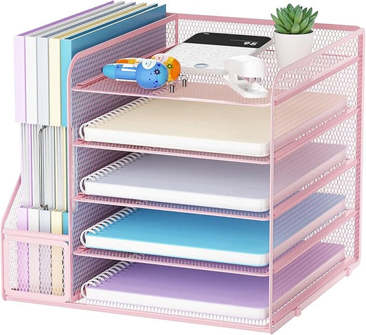 Marbrasse Desk Organizers and Accessories, 5-Tier Paper Letter Tray Organizer by Marbrasse