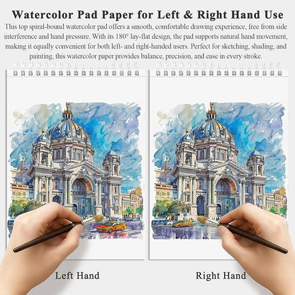 Fuxi Water Color Paper 11x14, Large Watercolor Paper 140 lb Cold Press - Image 5