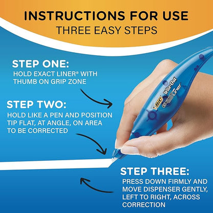 BIC Wite-Out Brand Exact Liner Correction Tape, 19.8 Feet, Clean and Easy to - Image 8