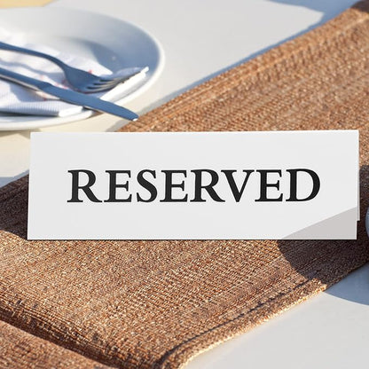 6 Pieces Plastic Reserved Table Sign Table Tent Wedding Guest Reservation Seat - Image 5