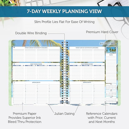Planner Pad Spiral Bound 3-Tier Funnel Down 12 Month Organizer, July 2025 – - Image 4