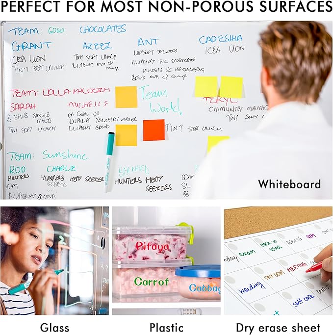 Shuttle Art Dry Erase Markers, 20 Pack 17 Colors Whiteboard Markers, Bundled - Image 5