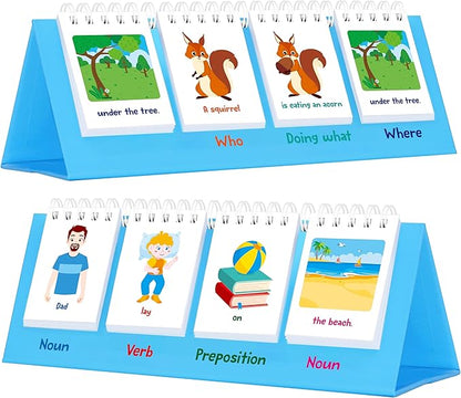Sentence Flip Charts, 80 Double Sided Cards 40 Sentences, Learn Parts of Speech by SpriteGru