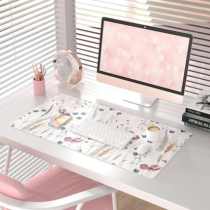QiyI Large Mouse Pad, Cute Flower Desk Mat - Image 2