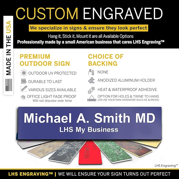 Personalized Name Plate with Choice of Mounting - Image 2