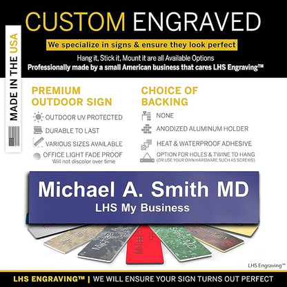 Personalized Name Plate with Choice of Mounting Holders - Image 2