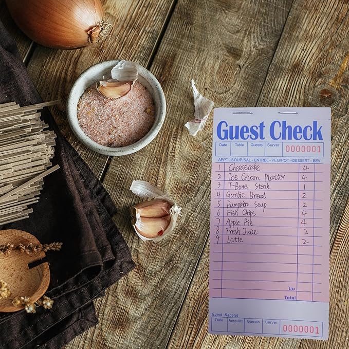 4 Pack Pink Guest Checks Books for Servers, Server Note Pads, Waiter Checkbook - Image 7