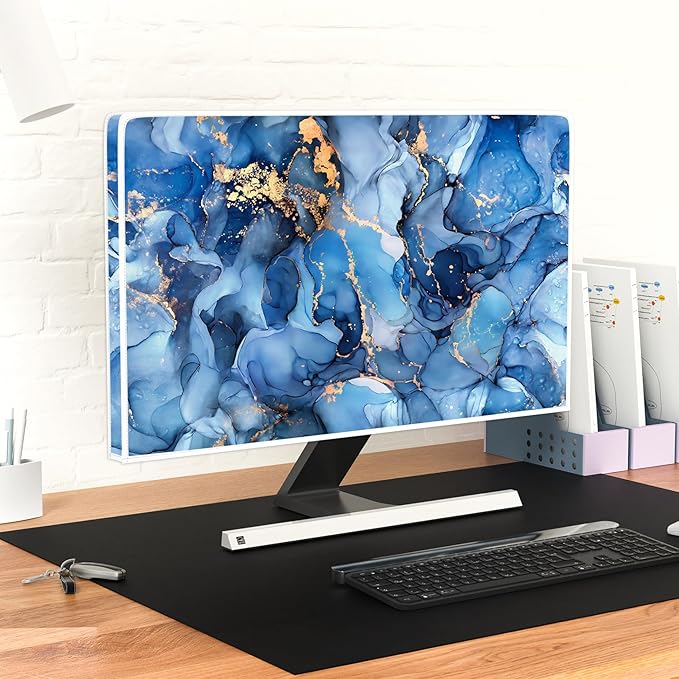 Baocicco Navy Blue Gold Marble Waterproof TV Dust Cover 37, 39 Inch Creative - Image 6